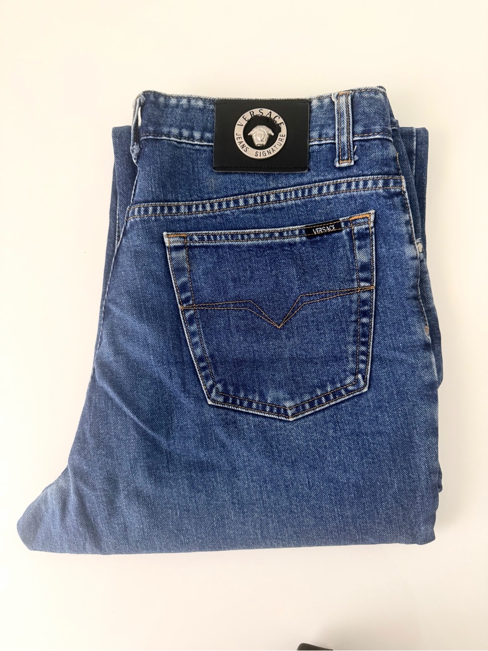 Vintage Versace Jeans Couture Straight Leg Blue Jeans